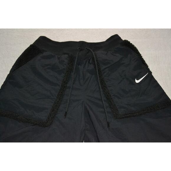 45988-a Nike Gym Pants Workout Fleece Lined Pockets Black Size Small Womens - Picture 4 of 7